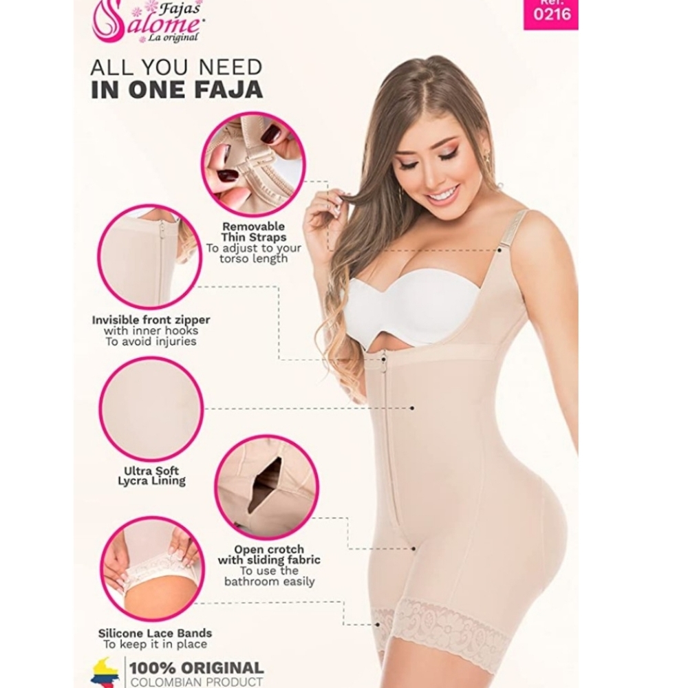 Fajas Salome High Back Tummy Control Butt Lifter Shapewear